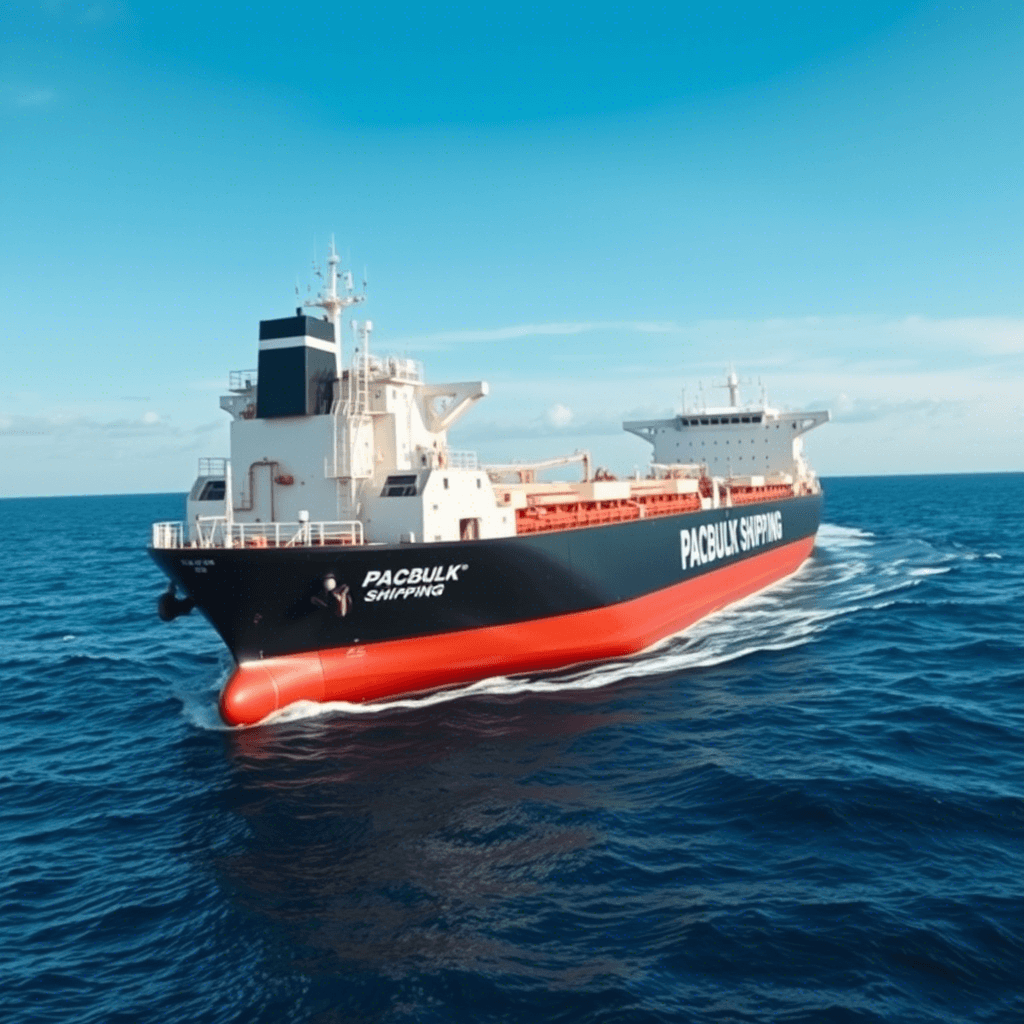 Cargo vessel underway